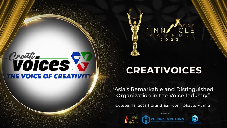 Asia's Pinnacle Awards 2023 - Asia's Remarkable and Distinguished Organization in the Voice Industry