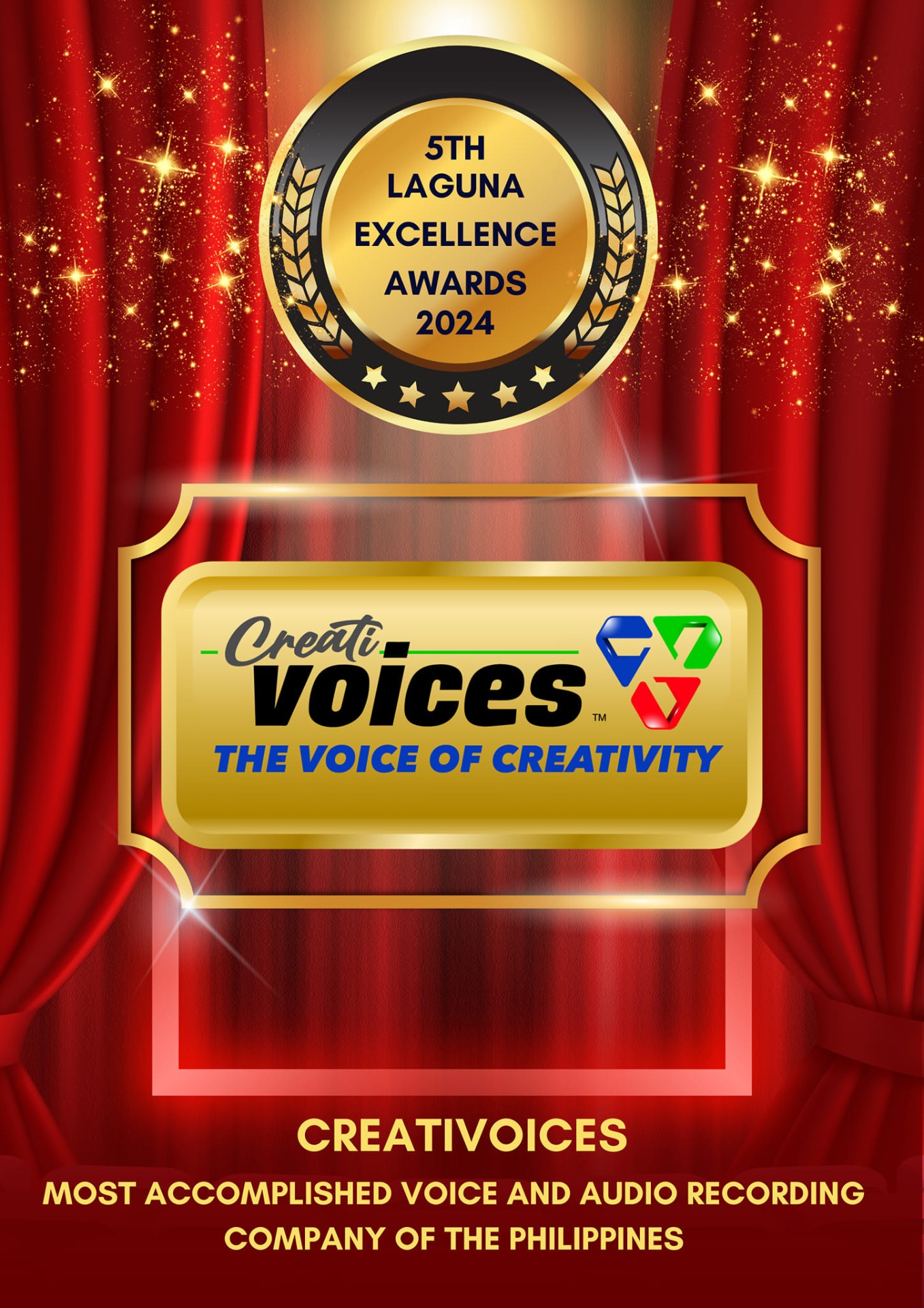 5th Laguna Excellence Awards 2024 - Most Accomplished Voice and Audio Recording Company of the Philippines